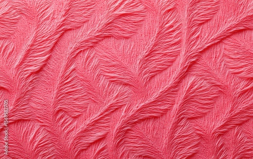 Close-up of soft pink feather-like texture, showcasing a delicate and organic surface pattern