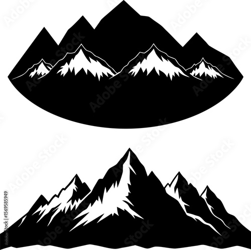 mountain landscape vector illustration