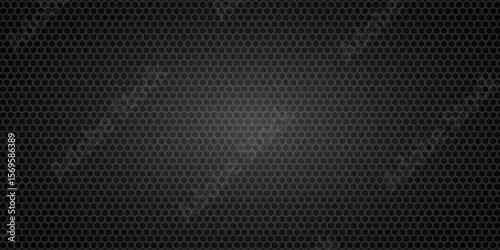 Black metal texture steel background. Perforated sheet metal. vector