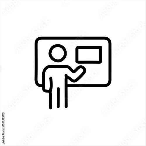 Flat Style Home Office and Online Work Symbols