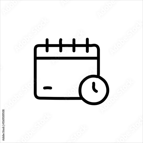 Flat Style Home Office and Online Work Symbols