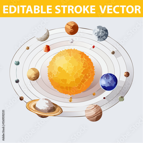 The Solar System consists of the Sun and all the objects that orbit it, including planets, dwarf planets, moons, asteroids, comets, and other space debris-v7