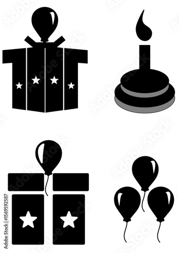 gift box icon set