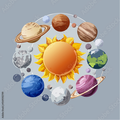 The Solar System consists of the Sun and all the objects that orbit it, including planets, dwarf planets, moons, asteroids, comets, and other space debris-v13