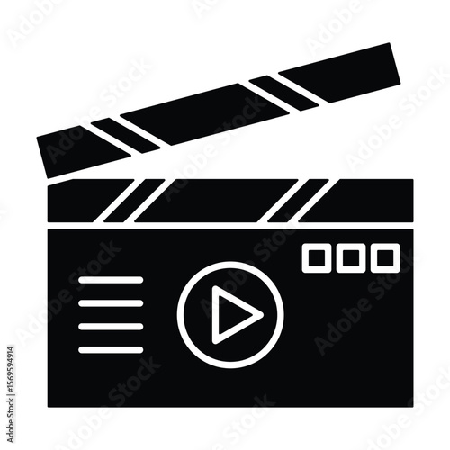 Clapper Board  Icon Element For Design