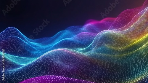 Animated Abstract Dark Background with Swirling Vibrant Colors