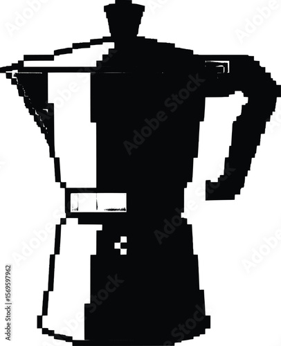 Vintage Kitchen Tool in Pixelated Vector Design, Home Environment, Still Life Concept