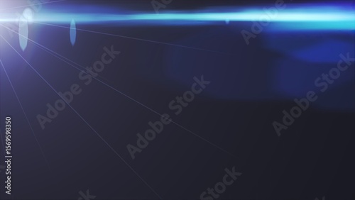 Optical lens flare effect. Computer generated 3d render