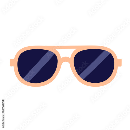 Sunglasses with dark lenses and light frame design  