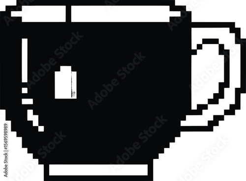 Black Vector Cup Design in Modern Environment