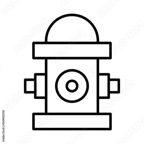 Village Fire Hydrant Icon Vector. Fire Hydrant Logo