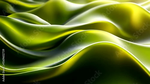 Wallpaper Mural Abstract Green Wavy Surface Background Animation loop for Presentations and Design projects Torontodigital.ca