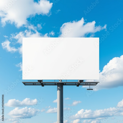 Fototapeta Naklejka Na Ścianę i Meble -  Blank billboard under the blue sky