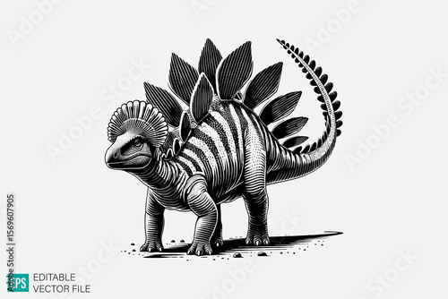 dinosaur illustration vector black and white background templates