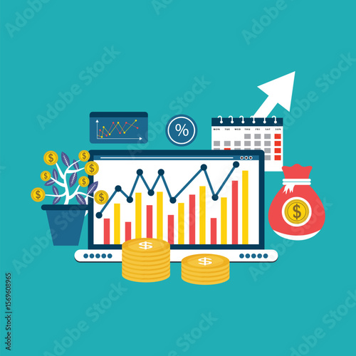 Investments finance concept