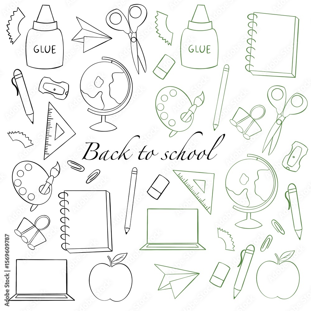 Elements of a back to school kit Elements of a back to school kit