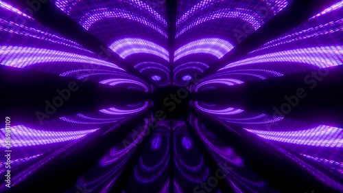 Neon Vortex Sci-Fi Tunnel Animation Loop
