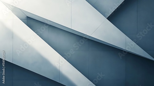 Modern architecture with geometric facade.