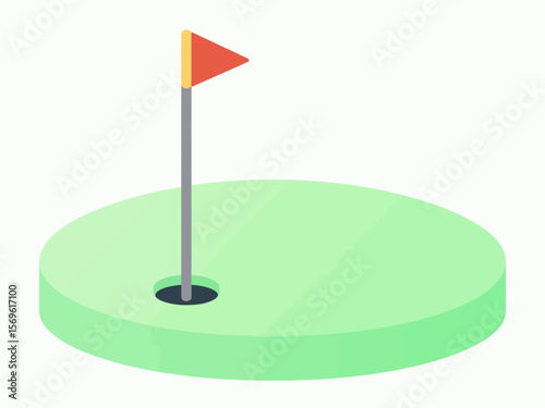 mini golf icon sport illustration
