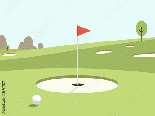 mini golf icon sport illustration