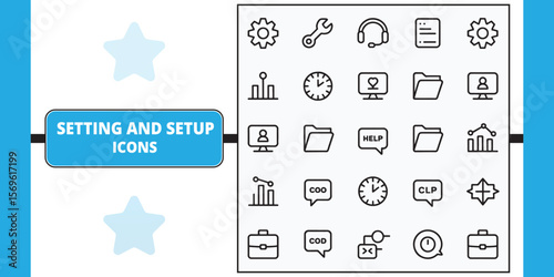Settings and Setup Icons – Line Style Configuration and Tool Symbols