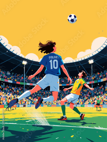 soccer italian defender, long lens seeing italian striker with medium-length dark brown hair