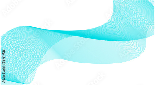 Blend Wavy Curved Cyan Design Abstract Background Vector Illustration