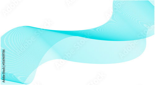 Blend Wavy Curved Cyan Design Abstract Background Vector Illustration