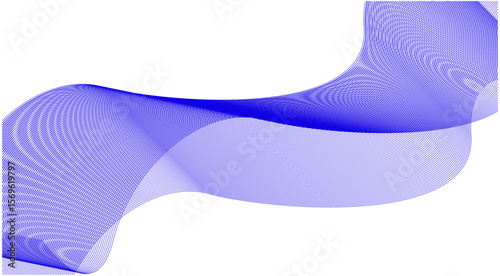 Blend Wavy Curved Blue Design Abstract Background Vector Illustration