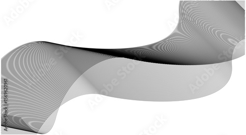 Blend Wavy Curved Black Design Abstract Background Vector Illustration
