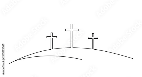 Crown of thorns vector illustration for religious themes and graphic d
