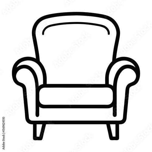 black leather armchair