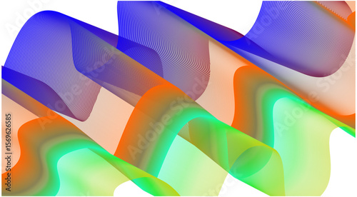 Wavy Blend Curved Colors Abstract Background Design Vector Illustration
