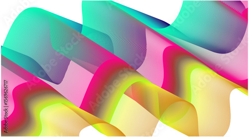 Wavy Blend Curved Gradient Abstract Background Design Vector Illustration