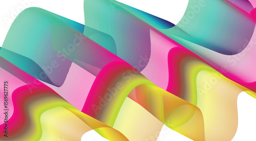 Wavy Blend Curved Gradient Abstract Background Design Vector Illustration