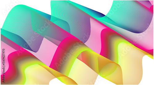 Wavy Blend Curved Gradient Abstract Background Design Vector Illustration