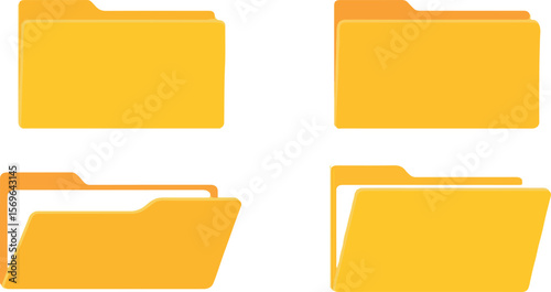 Orange file folders open and closed document organizer paper storage