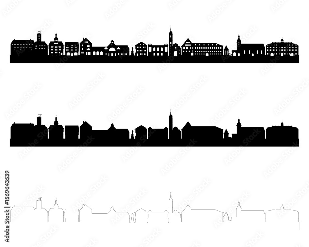 Naklejka premium Eisenach Skyline 