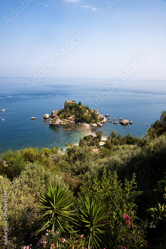 Fototapeta Naklejka Na Ścianę i Meble -  beach and island Isola Bella at Taormina, Sicily