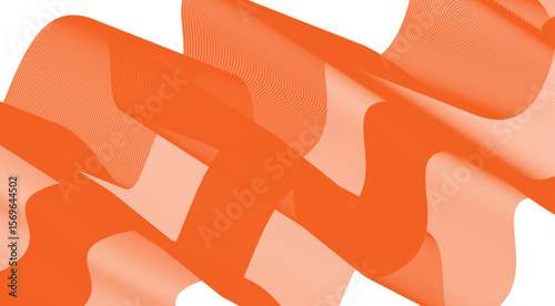 Wavy Blend Curved Orange Color Abstract Background Design Vector Illustration