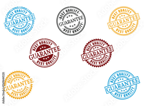 Best Quality Guarantee Grunge Stamp Collection, Premium Assurance Badges