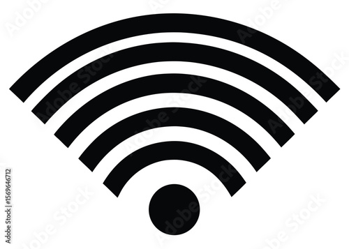 Minimalist Vector Wi-Fi Signal Graphic