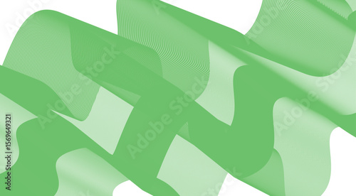 Wavy Blend Curved Green Cyan Color Abstract Background Design Vector Illustration