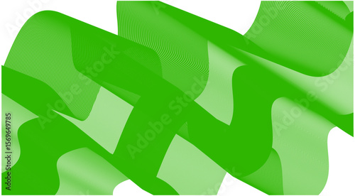 Wavy Blend Curved Green Color Abstract Background Design Vector Illustration