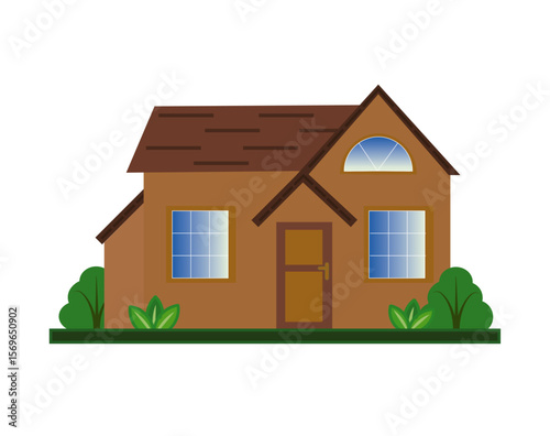 Vector, this is a brown house 