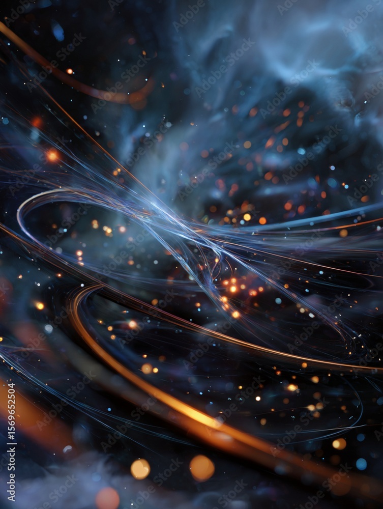 Obraz premium Futuristic swirling lights with cosmic glow