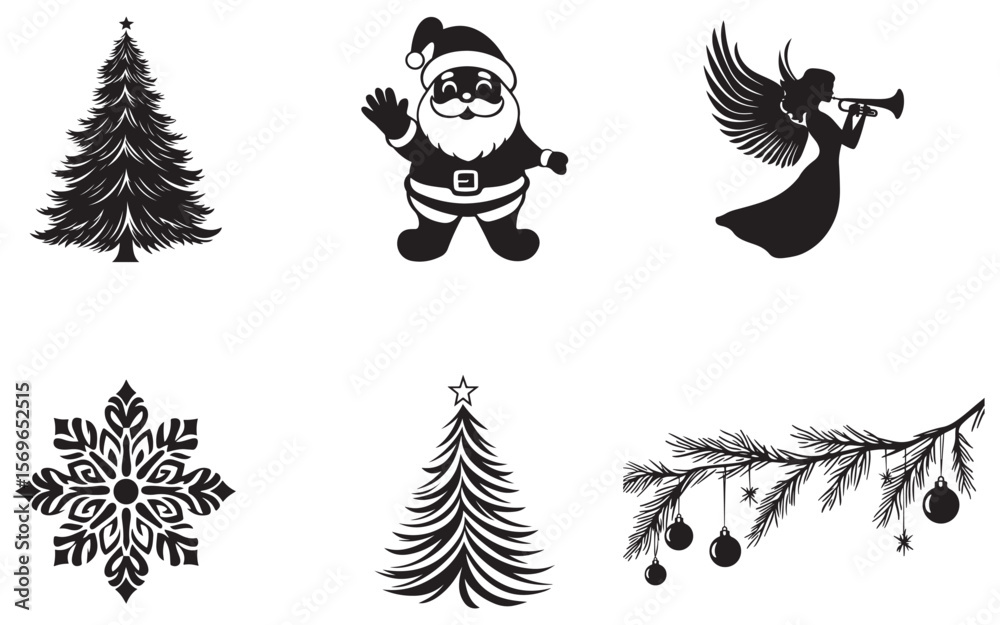 Fototapeta premium christmas icons set