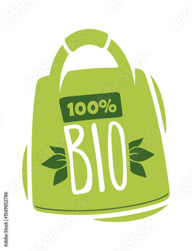 100 percent bio food label design