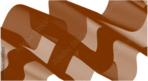 Wavy Blend Curved Brown Color Abstract Background Design Vector Illustration