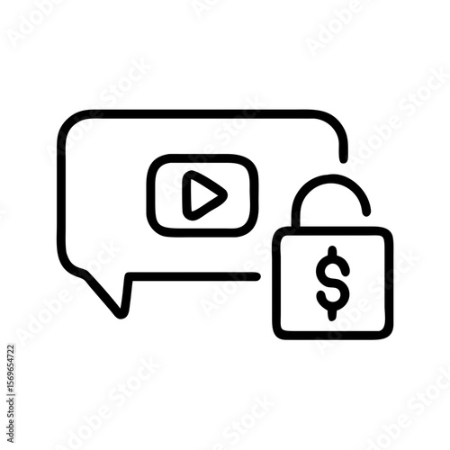 Premium Podcast Frame Icon for Paid Content Unlock Access